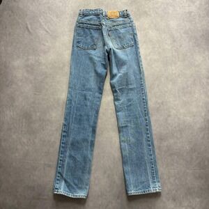 Levis 505 Jeans Womens 24 Blue Orange Tab Vintage 90s Straight Leg Denim